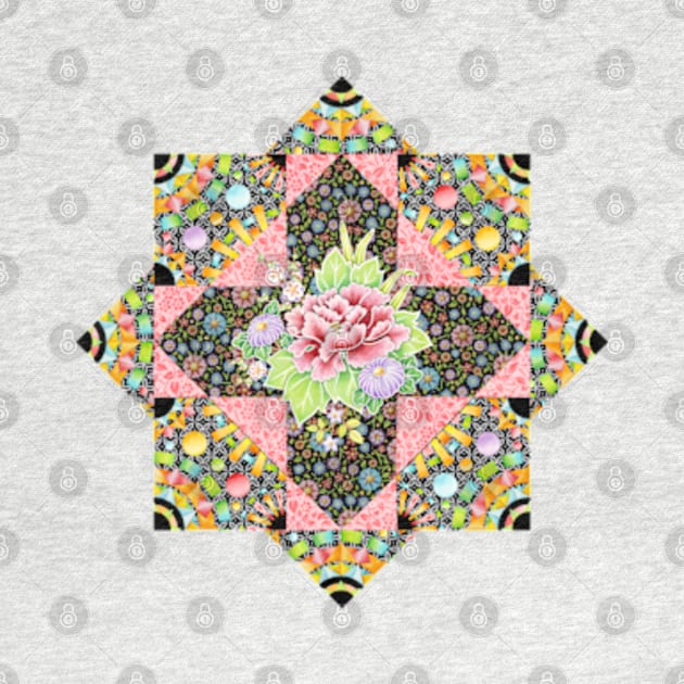 Retro Nouveau Patchwork by PatriciaSheaArt